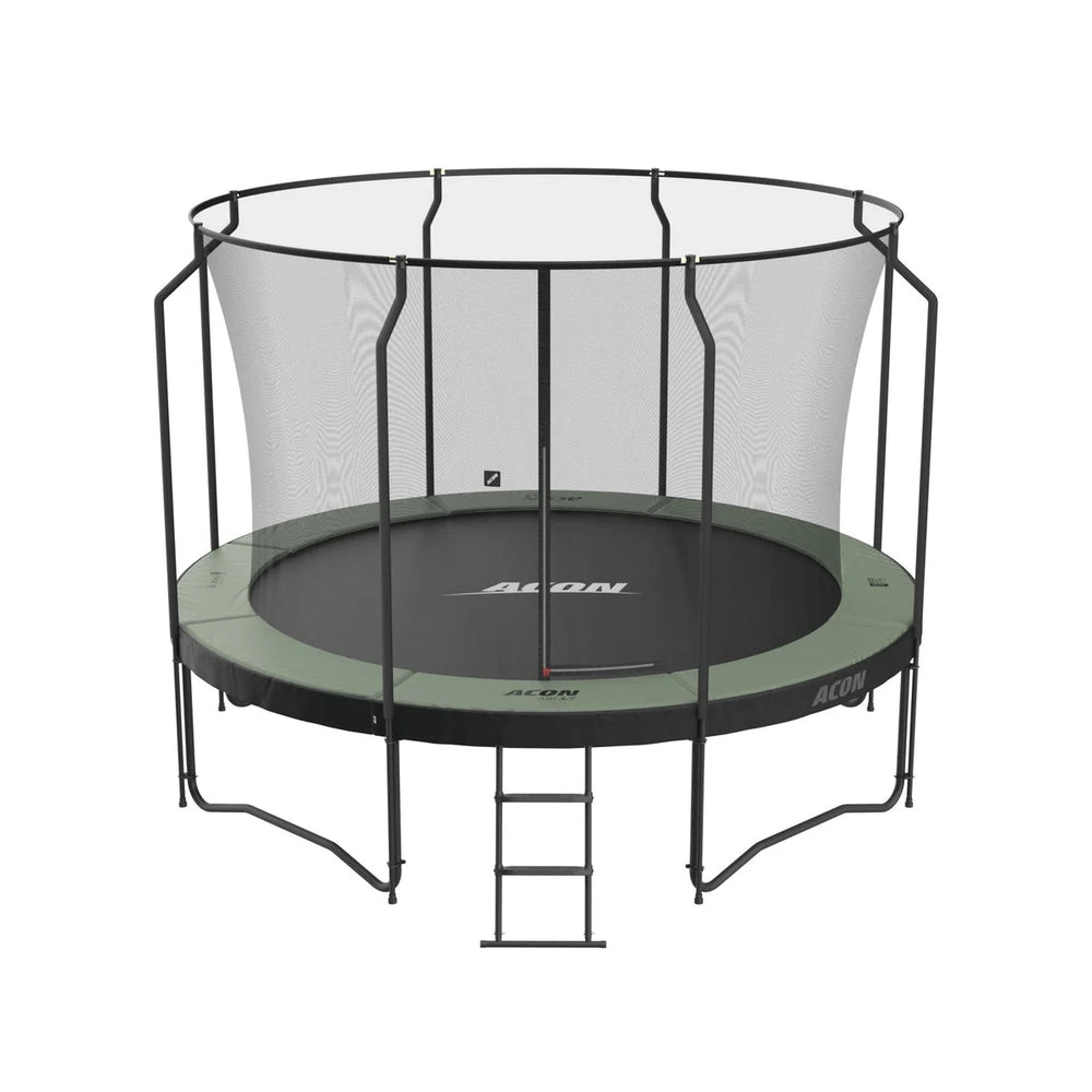 Acon Air 12ft Round Trampoline with Premium Net and Ladder Nibeza Style