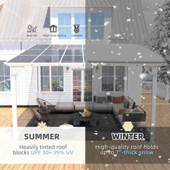 Aecojoy 12 ft x 12 ft White Aluminum Pergola with Canopy Nibeza Style