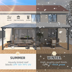 Aecojoy 20’x12′ Wall Mounted Gazebos Pergola Nibeza Style