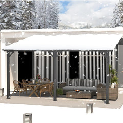 Aecojoy Aluminum Pergola with Canopy Nibeza Style