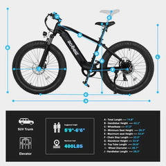 All-Terrain Mountain Ebike 1400W Power & 65mi Range Nibeza Style