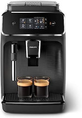 Philips 1200 Series Fully Automatic Espresso Machine, Classic Milk Frother, 2 Coffee Varieties, Intuitive Touch Display, 100% Ceramic Grinder, AquaClean Filter, Aroma Seal, Black (EP1220/04) Nibeza Style