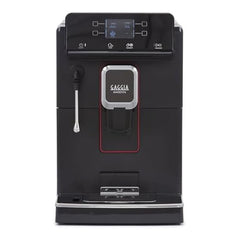 Black Gaggia coffee machine on a white background