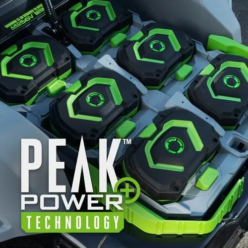 EGO Power+ Electric Riding Lawn Mower, 52″ Deck with Zero Turn Radius, Includes (6) 56V 12.0Ah Batteries and Charger – ZT5207L Nibeza Style