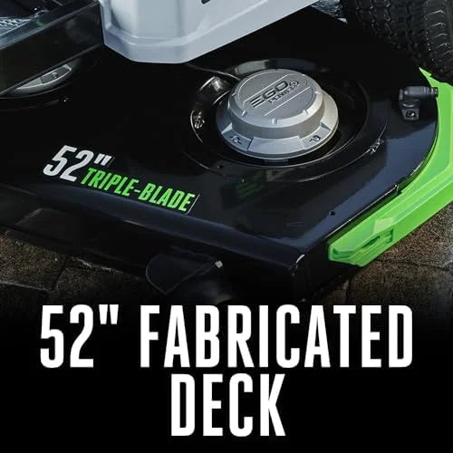 EGO Power+ Electric Riding Lawn Mower, 52″ Deck with Zero Turn Radius, Includes (6) 56V 12.0Ah Batteries and Charger – ZT5207L Nibeza Style