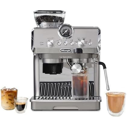De’Longhi La Specialista Arte Evo Espresso Machine – Compact Cold Brew Coffee Maker with Grinder, Milk Steam Wand/Frother & Tamping Tools – Home Barista Kit for Lattes, Cappuccinos, Iced Coffee Nibeza Style