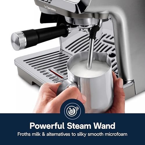 De’Longhi La Specialista Arte Evo Espresso Machine – Compact Cold Brew Coffee Maker with Grinder, Milk Steam Wand/Frother & Tamping Tools – Home Barista Kit for Lattes, Cappuccinos, Iced Coffee Nibeza Style