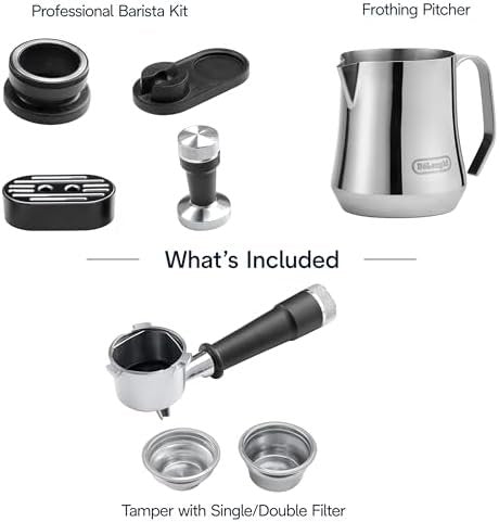 De’Longhi La Specialista Arte Evo Espresso Machine – Compact Cold Brew Coffee Maker with Grinder, Milk Steam Wand/Frother & Tamping Tools – Home Barista Kit for Lattes, Cappuccinos, Iced Coffee Nibeza Style