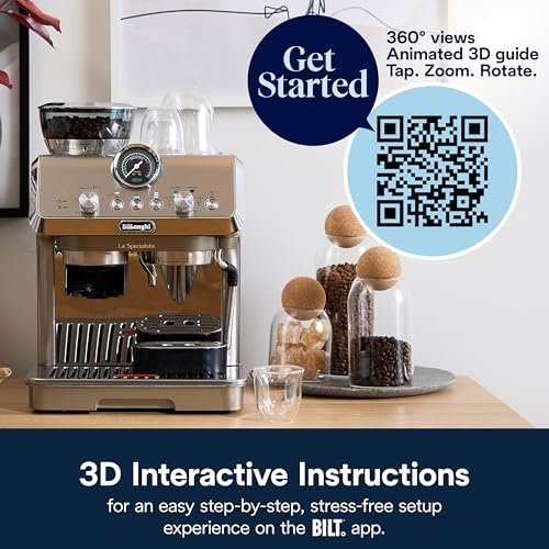 De’Longhi La Specialista Arte Evo Espresso Machine – Compact Cold Brew Coffee Maker with Grinder, Milk Steam Wand/Frother & Tamping Tools – Home Barista Kit for Lattes, Cappuccinos, Iced Coffee Nibeza Style