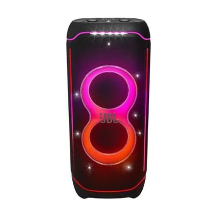 JBL Partybox Ultimate – Multi Purpose Party Speaker, with Wi-fi & Bluetooth Connectivity, Wireless, Lightshow, IPx4 Slashproof, Dual Mic & Guitar Inputs, Handle & Sturdy Wheels, Black Nibeza Style
