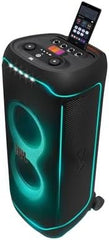 JBL Partybox Ultimate – Multi Purpose Party Speaker, with Wi-fi & Bluetooth Connectivity, Wireless, Lightshow, IPx4 Slashproof, Dual Mic & Guitar Inputs, Handle & Sturdy Wheels, Black Nibeza Style