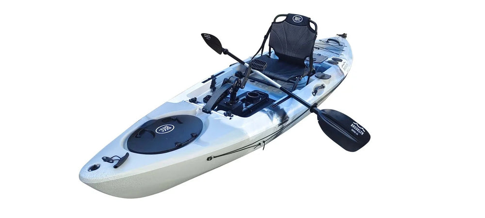 BKC PK12 Angler Sit-on-Top Single Pedal Fishing Kayak Nibeza Style