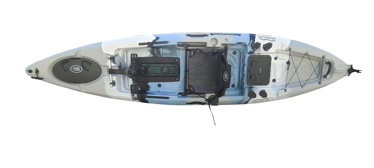 BKC PK12 Angler Sit-on-Top Single Pedal Fishing Kayak Nibeza Style