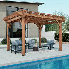 Backyard Discovery 10′ x 12′ Cedar Pergola Nibeza Style