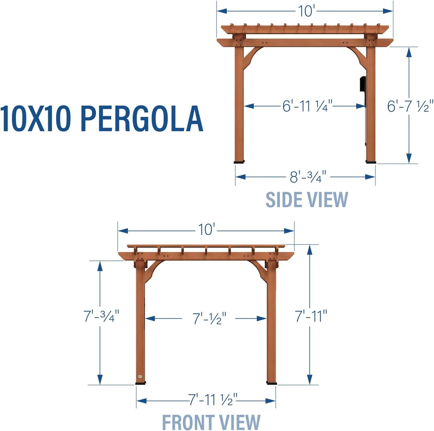 Backyard Discovery 10×10 Wooden Pergola with Shipping & Assembly Included Nibeza Style