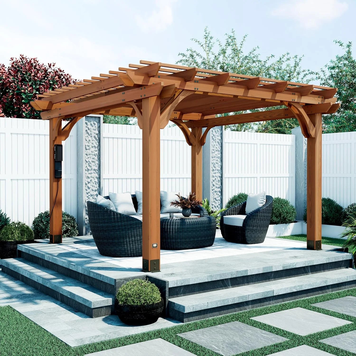 Backyard Discovery Beaumont Freestanding Pergola 2101579COM Nibeza Style