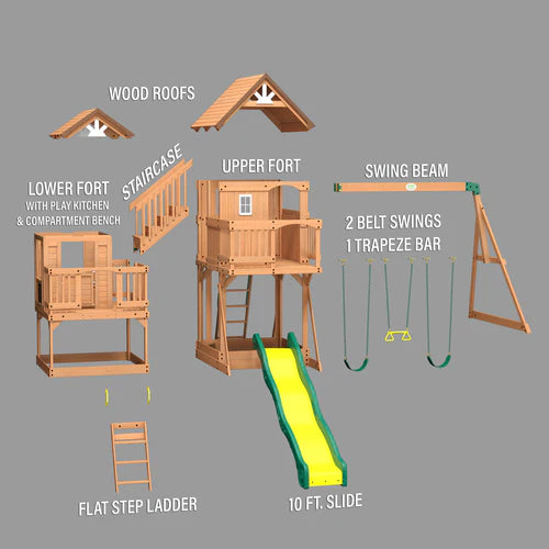 Backyard Discovery Malibu Cedar Swing Set Nibeza Style