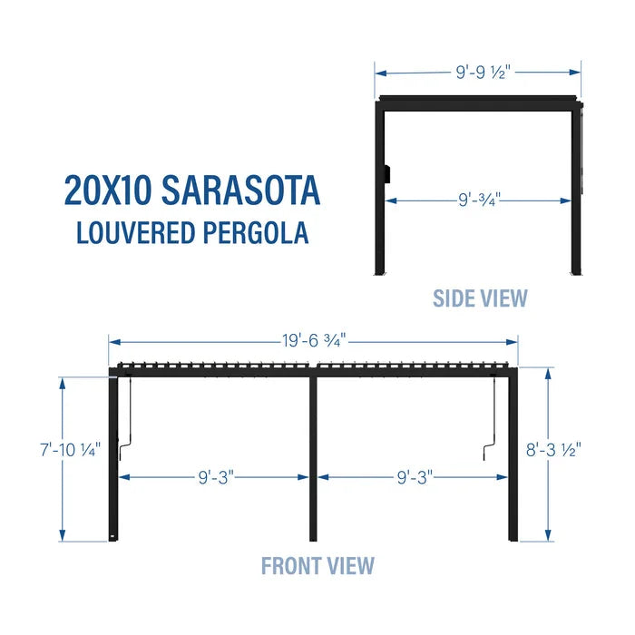 Backyard Discovery Sarasota Louvered Pergola Nibeza Style