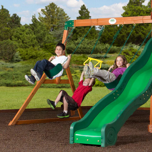 Backyard Discovery Shenandoah Cedar Wood Swing Set Slide Nibeza Style