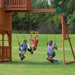 Backyard Discovery Skyfort II Cedar Wood Swing Set Nibeza Style