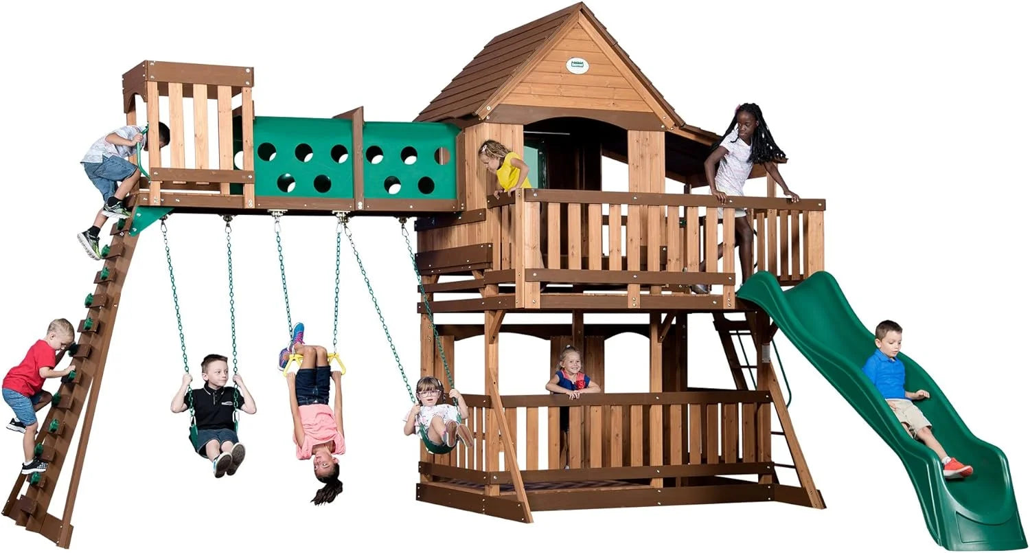 Backyard Discovery Woodridge Elite Cedar Swing Set/Playset Nibeza Style