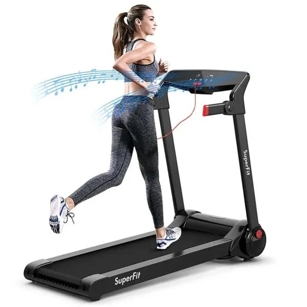 Costway SuperFit 3HP Folding Electric Treadmill Running Machine w/ Speaker Nibeza Style