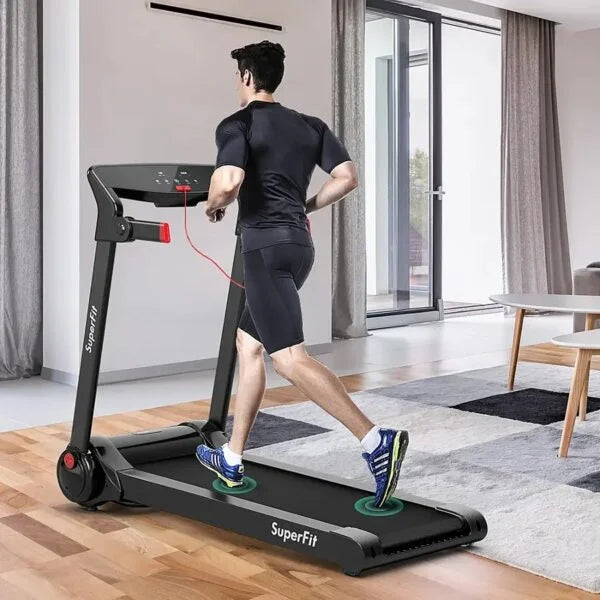 Costway SuperFit 3HP Folding Electric Treadmill Running Machine w/ Speaker Nibeza Style