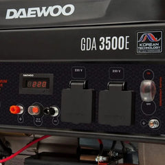 Daewoo GDA 3500E 2800W 18L Petrol Generator Black, Orange Nibeza Style