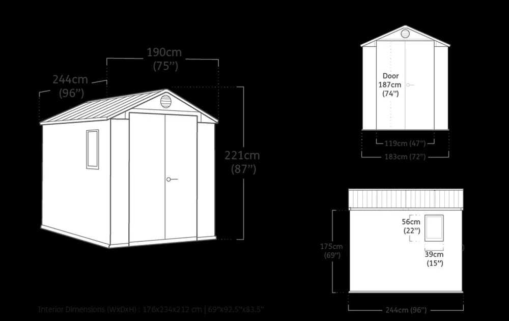Keter Garden Shed Darwin 68 Brown Nibeza Style