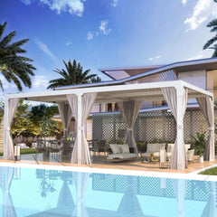 EROMMY 12’x24′ Outdoor Louvered Pergola Gazebo Nibeza Style
