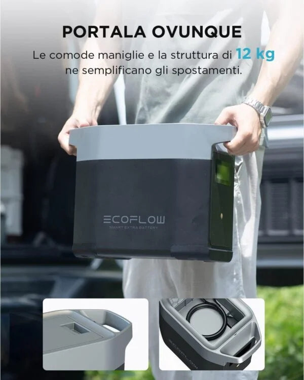EcoFlow DELTA 2 extra battery, extra 1 kWh capacity for home emergency power Nibeza Style
