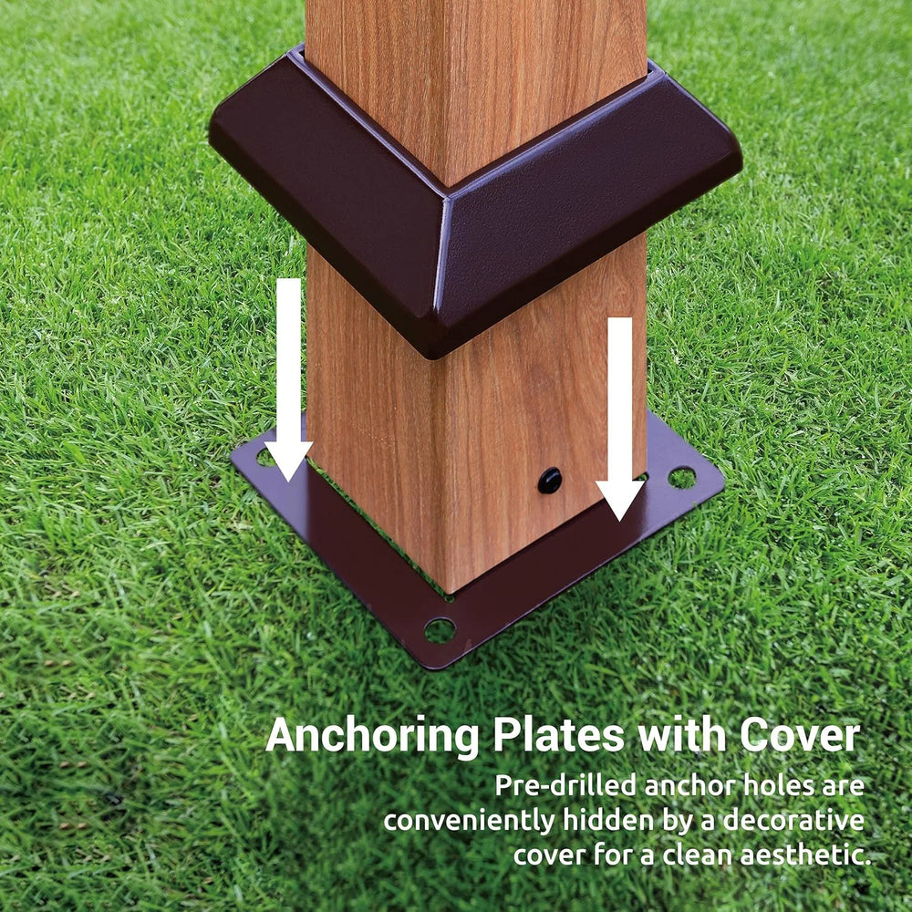 Florence Aluminum Pergola with Canopy Paragon Outdoor Nibeza Style