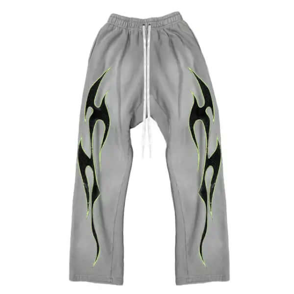 Grey Future Flame Sweatpant-NIBEZA Apparels-Nibeza Style