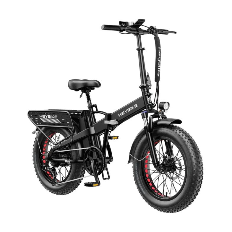 Heybike Fat Tire Mountain Electric Bike, 1200 W, 45 Miles, 1~3 Pedal Assist, Grey Nibeza Style