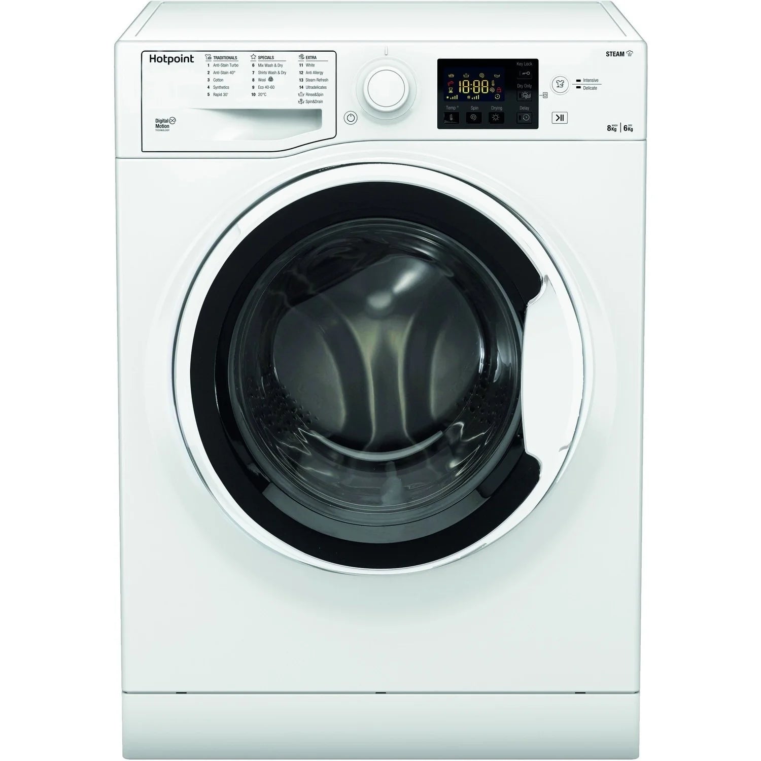 Hotpoint 8KG/6KG White Freestanding Washer Dryer ndb8635wuk Nibeza Style