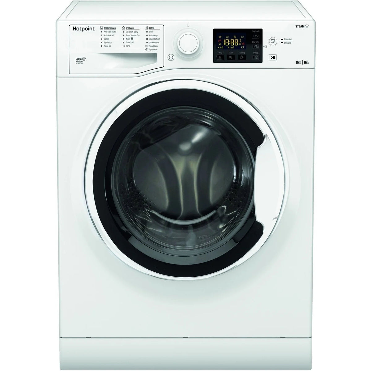 Hotpoint 8KG/6KG White Freestanding Washer Dryer ndb8635wuk Nibeza Style