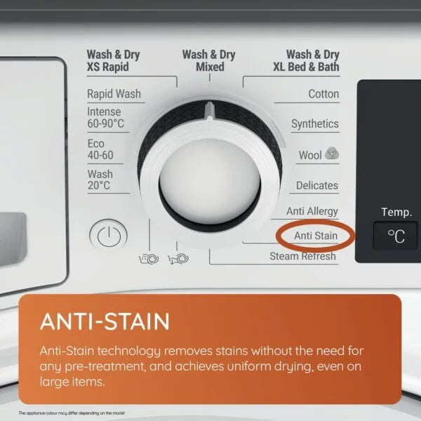 Hotpoint 8KG/6KG White Freestanding Washer Dryer ndb8635wuk Nibeza Style