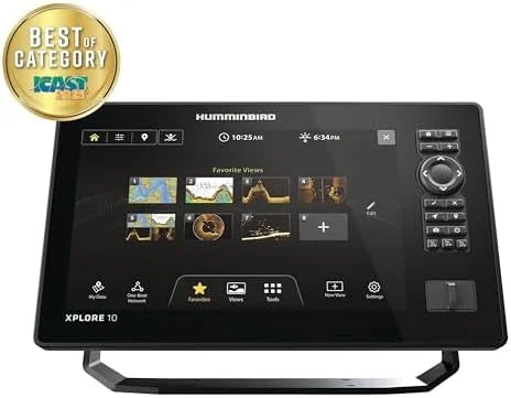 Humminbird XPLORE 10 GPS Fish Finder with Transducer, MEGA Side Imaging+ & HD Touchscreen Display Nibeza Style