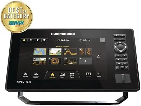 Humminbird XPLORE 9 GPS Fish Finder with Transducer, MEGA Side Imaging+ & HD Touchscreen Display Nibeza Style