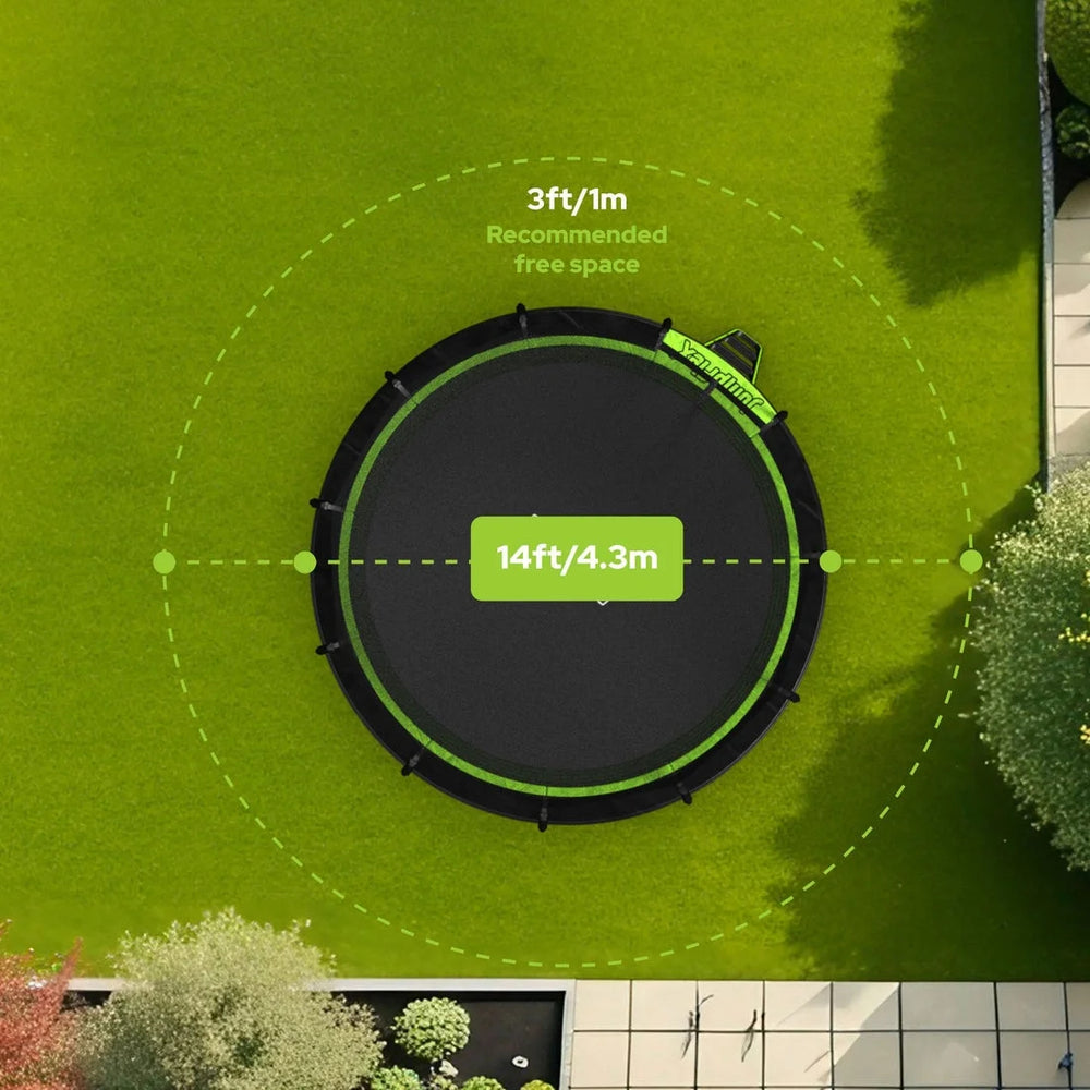 JumpFlex HERO 14ft Round Trampoline Nibeza Style