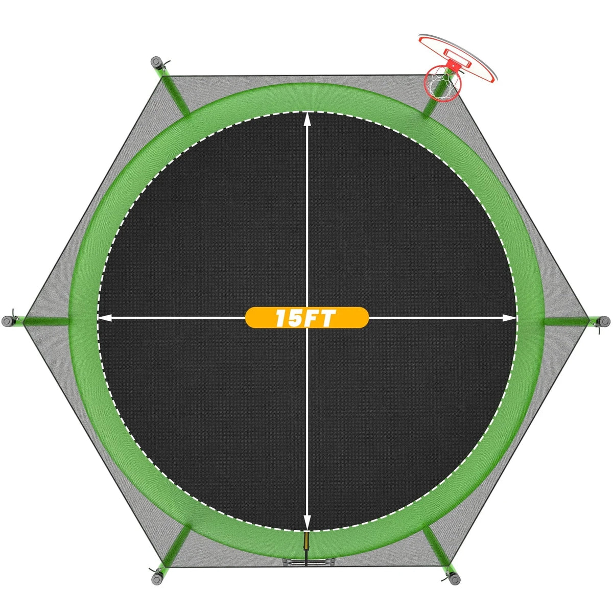 JumpFlex HERO 15ft Trampoline Nibeza Style