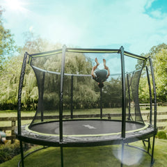 JumpFlex Hero Round Outdoor Backyard Trampoline Nibeza Style