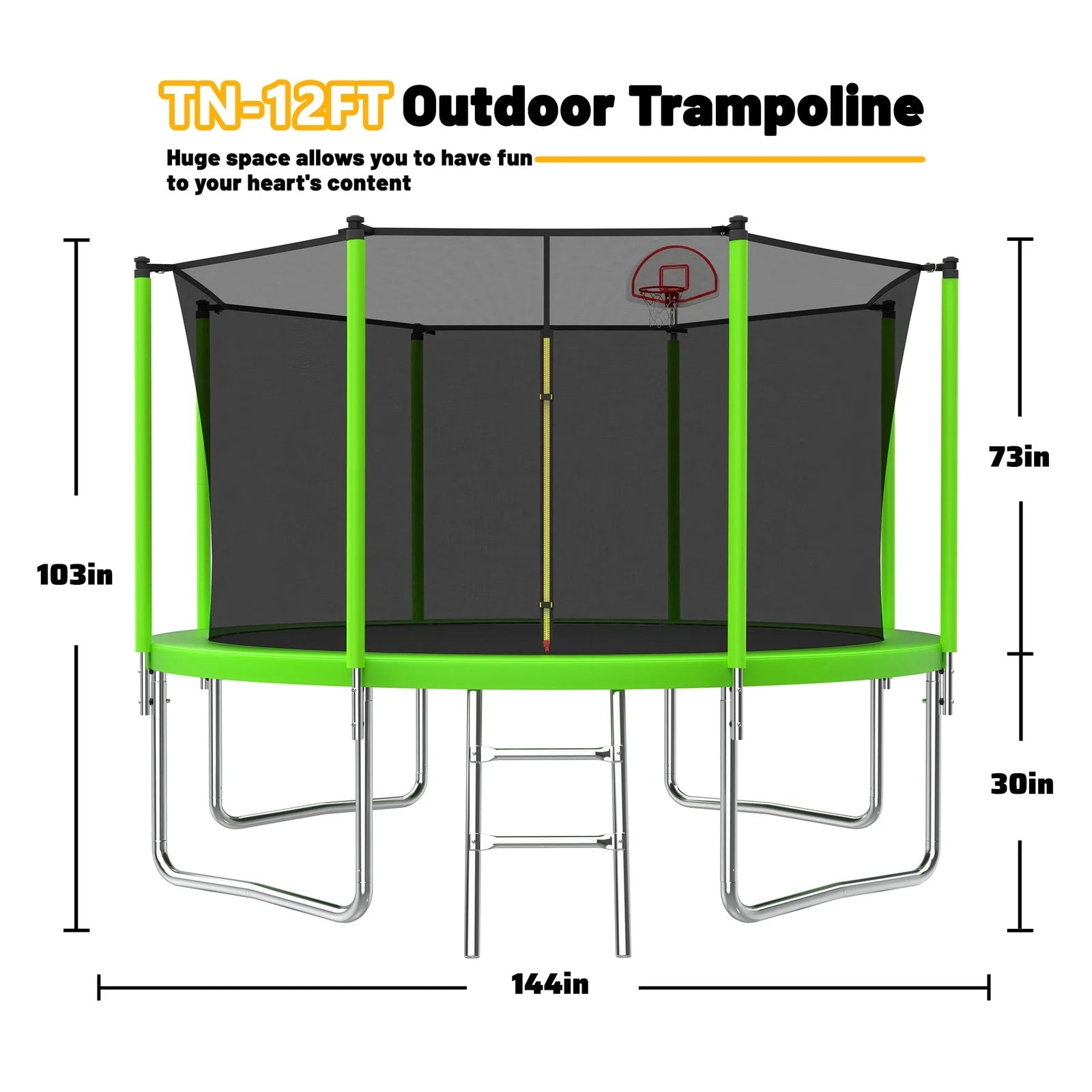 Jumpflex FLEX120 12FT Trampoline Nibeza Style
