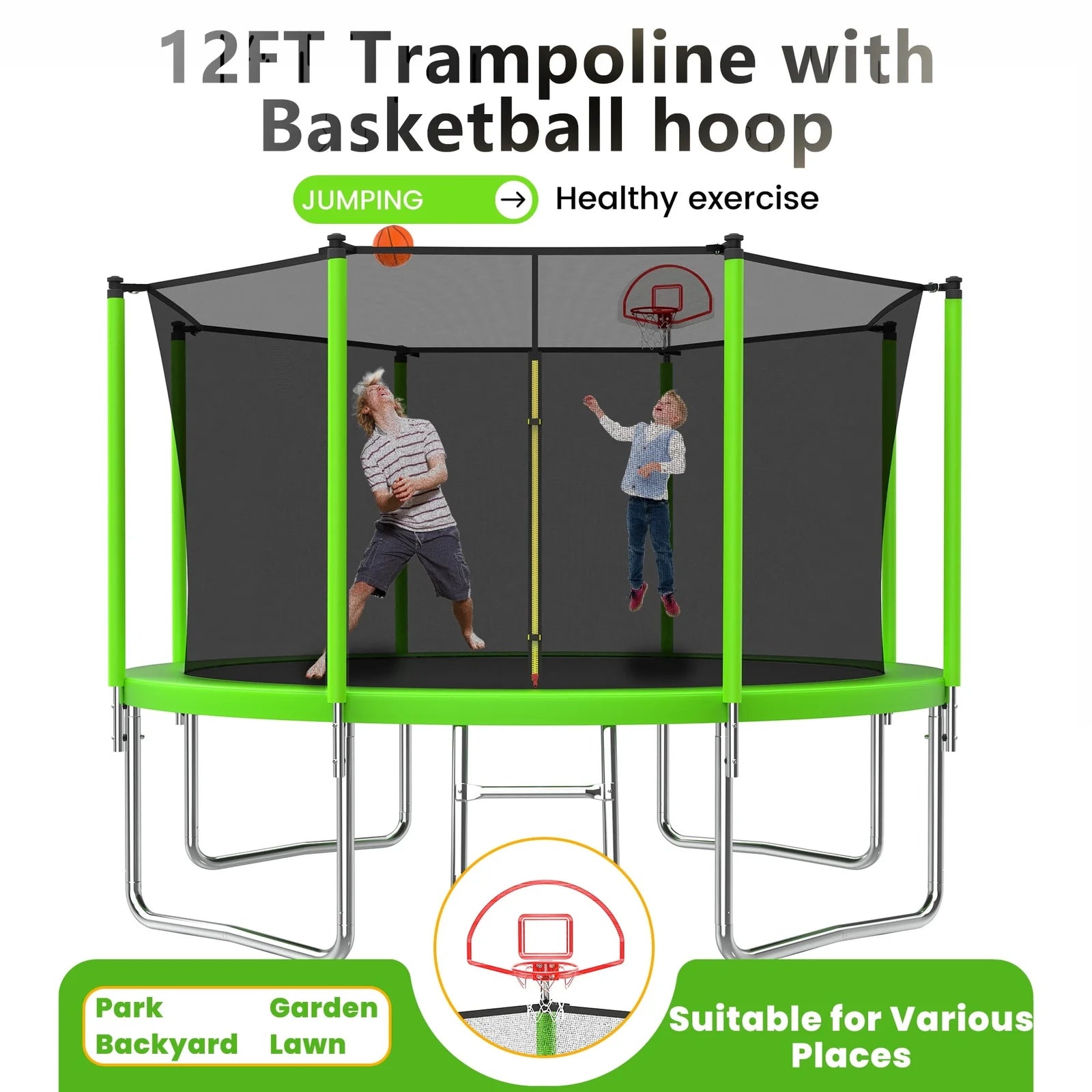 Jumpflex FLEX120 12FT Trampoline Nibeza Style