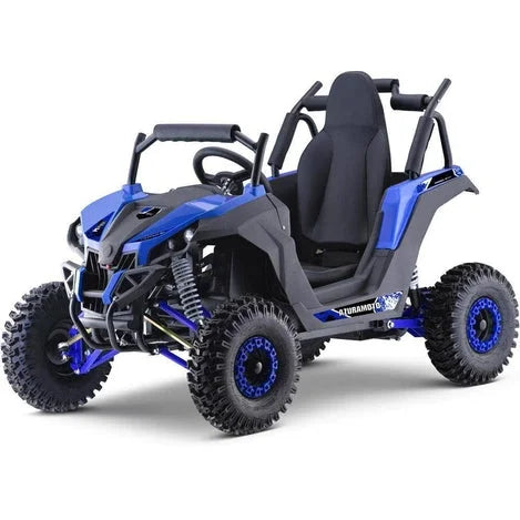 MotoTec Raider Kids UTV 48v 1200w Full Suspension Blue Nibeza Style