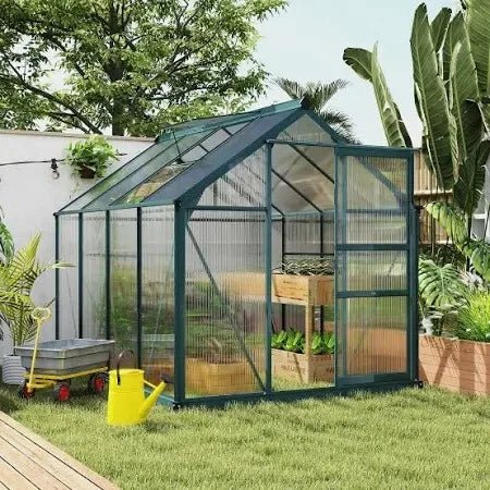 OutSunny Outdoor Greenhouse Waterproof Dark Green 2520 mm x 1900 mm x 2010 mm Nibeza Style