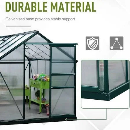 OutSunny Outdoor Greenhouse Waterproof Dark Green 2520 mm x 1900 mm x 2010 mm Nibeza Style