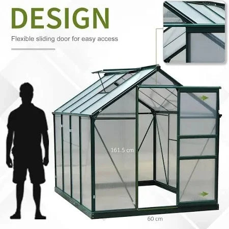 OutSunny Outdoor Greenhouse Waterproof Dark Green 2520 mm x 1900 mm x 2010 mm Nibeza Style