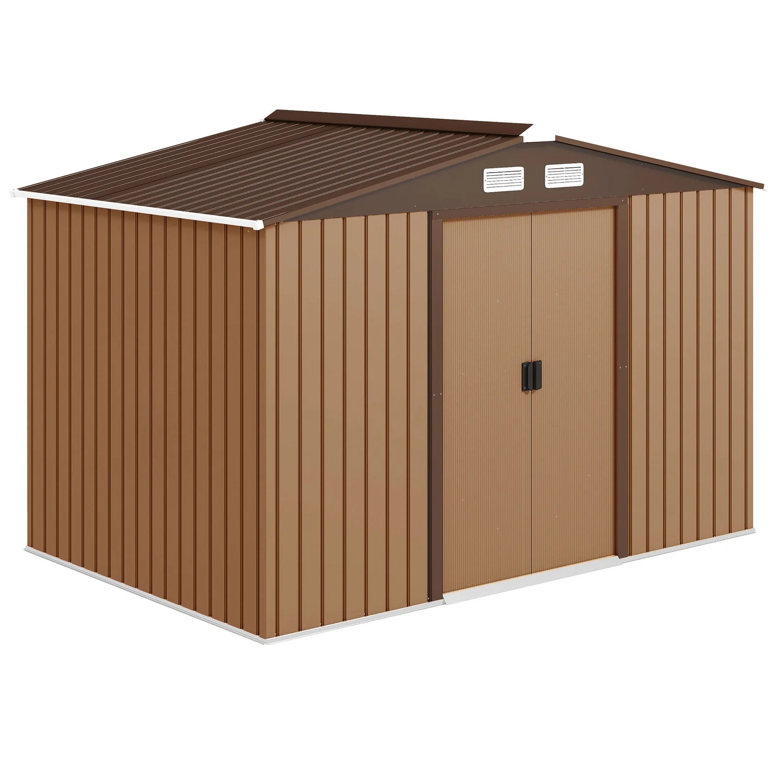 Outsunny 9 x 6FT Outdoor Garden Roofed Metal Storage Shed Nibeza Style