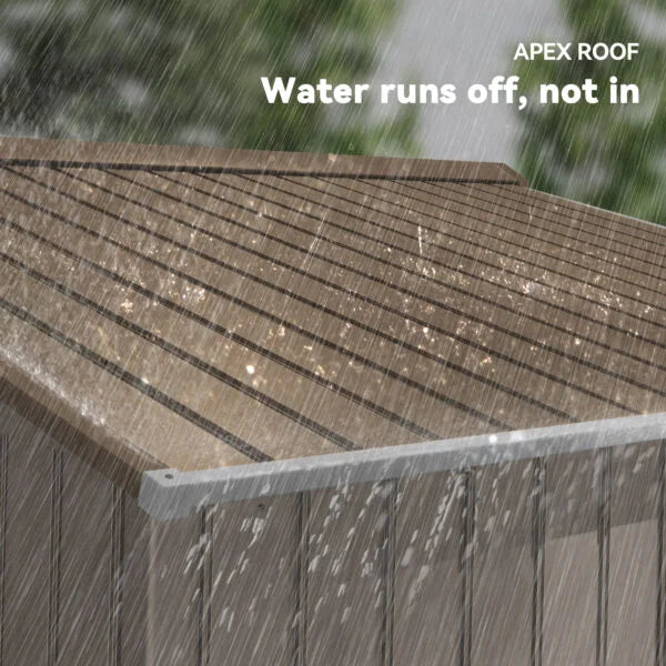 Outsunny 9 x 6FT Outdoor Garden Roofed Metal Storage Shed Nibeza Style